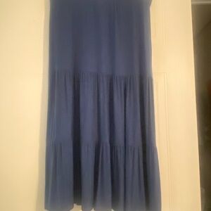 Elegant Blue Tiered Skirt